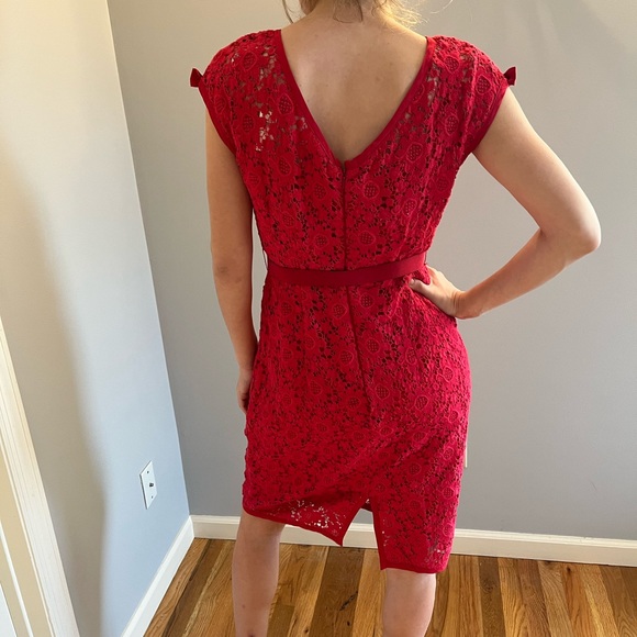 Red Lace Dress Size 4 Kate Spade - Picture 6 of 6